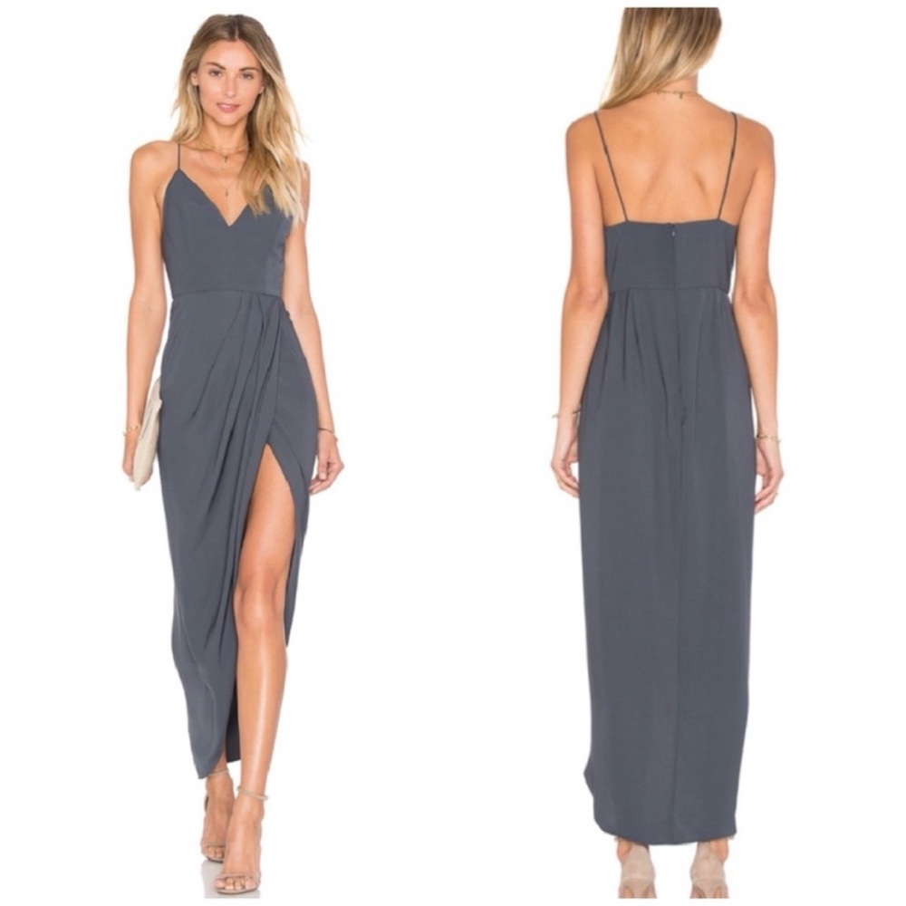 Shona Joy Charcoal Gray Dress